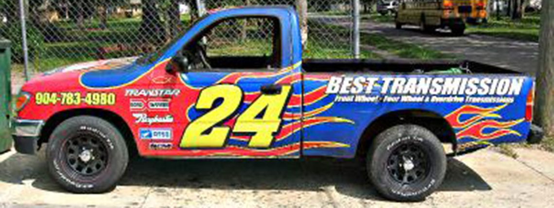 Branded pickup truck for truck transmission shop Best Transmission in Jacksonville, FL